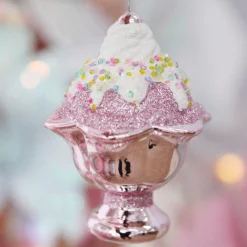 Pink Ice Cream Sundae Hanging Christmas Decoration Christmas Tree Decorations|
