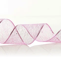 Pink Spider Mesh Wired Christmas Ribbon Garland Tree Garlands|