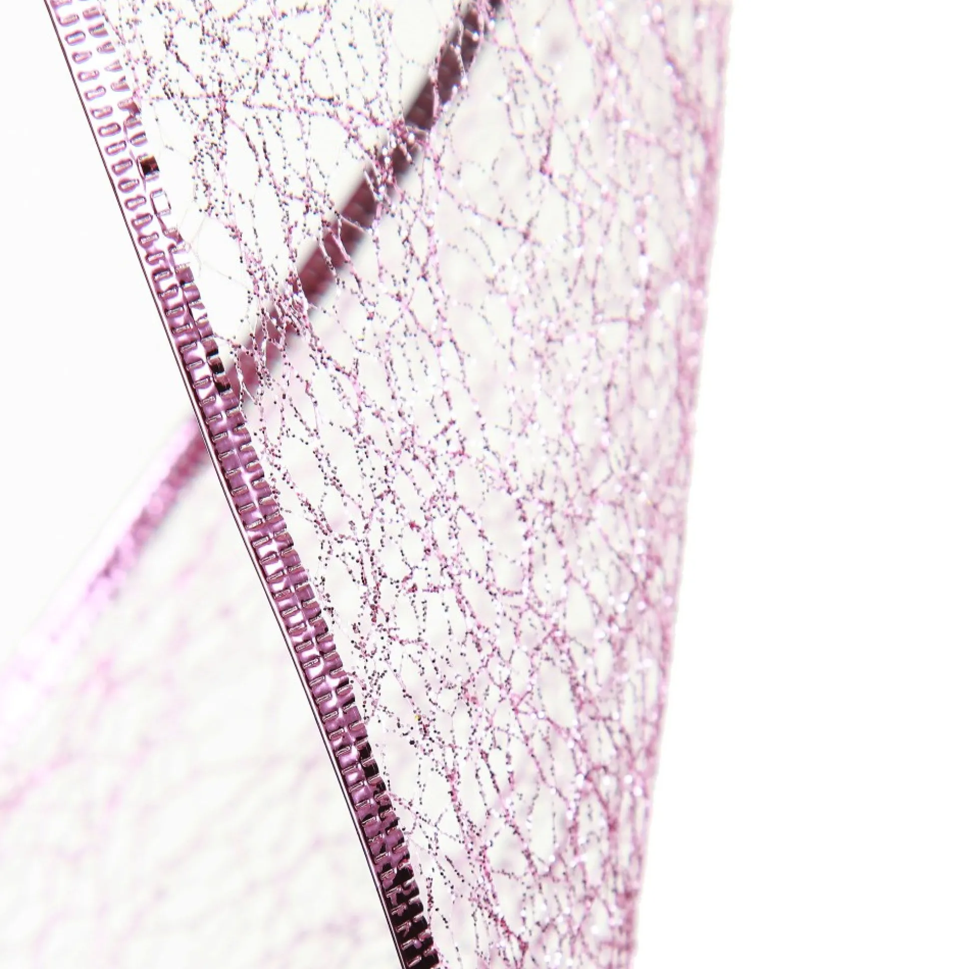 Pink Spider Mesh Wired Christmas Ribbon Garland Tree Garlands|