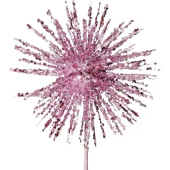 Pink Starburst Sparkle Pick Christmas Tree Picks|