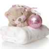 Pink Teddy with Blanket and Bauble Gift Pack Bauble Value Packs|