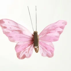 Pink with Purple Sequins Butterfly Clip Butterflies And Birds|