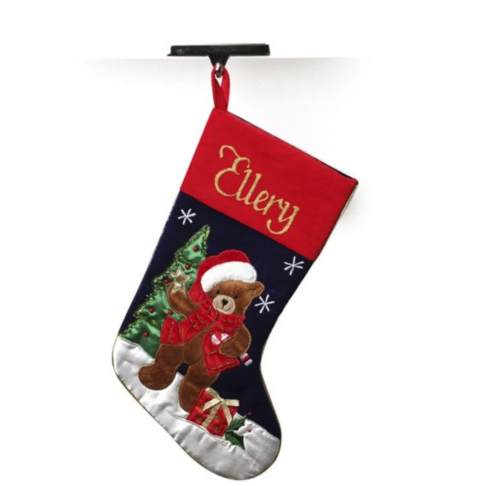 Plain Chrome Christmas Stocking Hanger - Set of 2 Stocking Hangers|