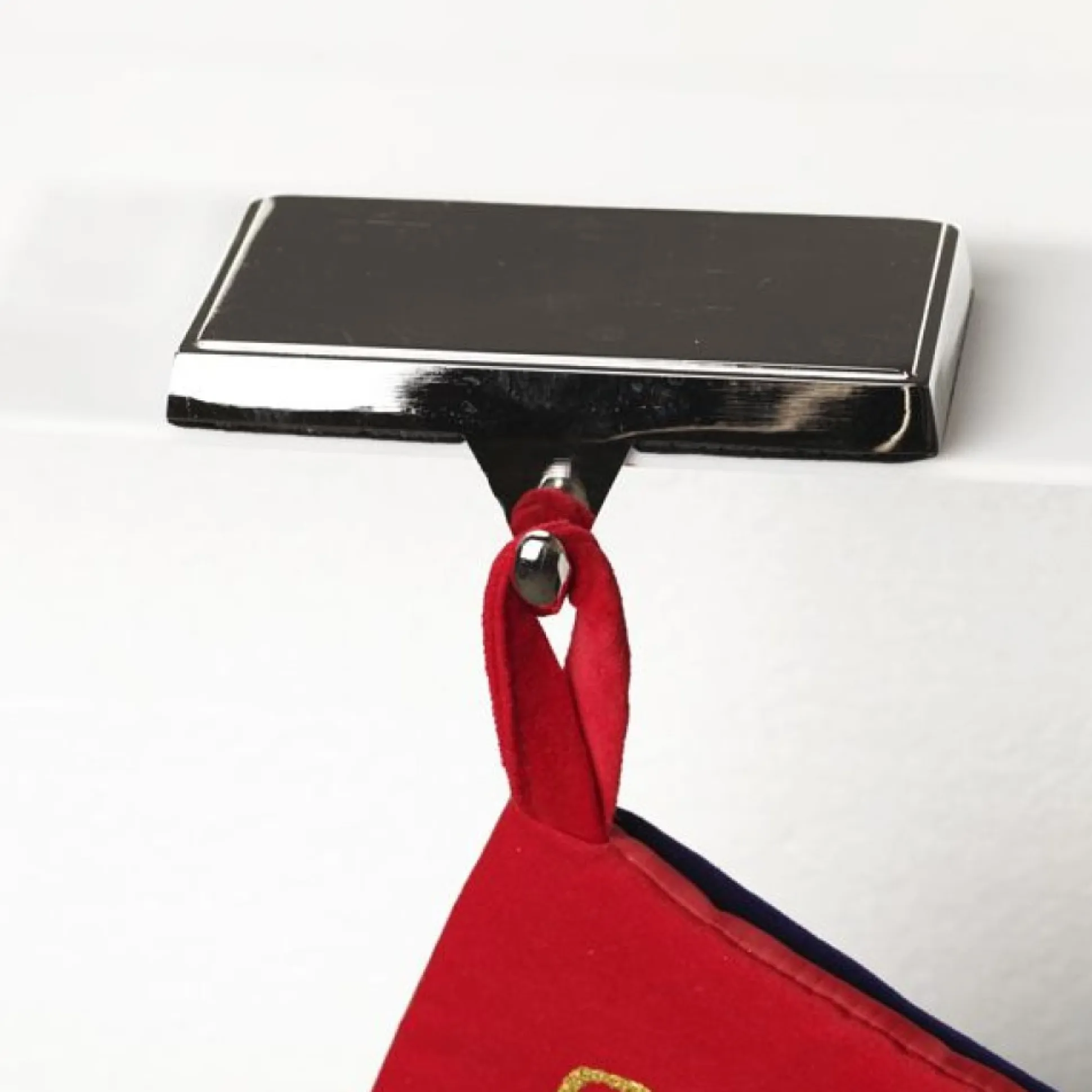 Plain Chrome Christmas Stocking Hanger - Set of 2 Stocking Hangers|