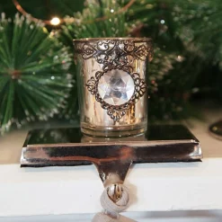 Plain Chrome Christmas Stocking Hanger - Set of 2 Stocking Hangers|