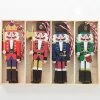 Plywood Nutcracker Tree Decorations - Box Set of 12 Christmas Tree Decorations|
