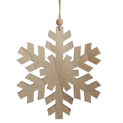 Plywood Snowflake Tree Decorations - Set of 2 Snowflakes And Stars|