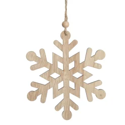 Plywood Snowflake Tree Decorations - Set of 2 Snowflakes And Stars|