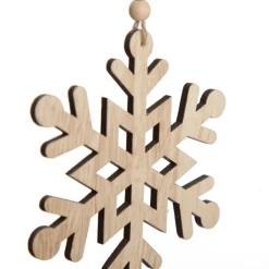 Plywood Snowflake Tree Decorations - Set of 2 Snowflakes And Stars|