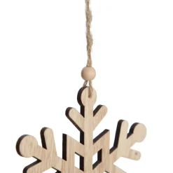 Plywood Snowflake Tree Decorations - Set of 2 Snowflakes And Stars|