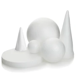 Polystyrene Foam DIY Craft Cone - Set of 6 Christmas Craft Supplies|
