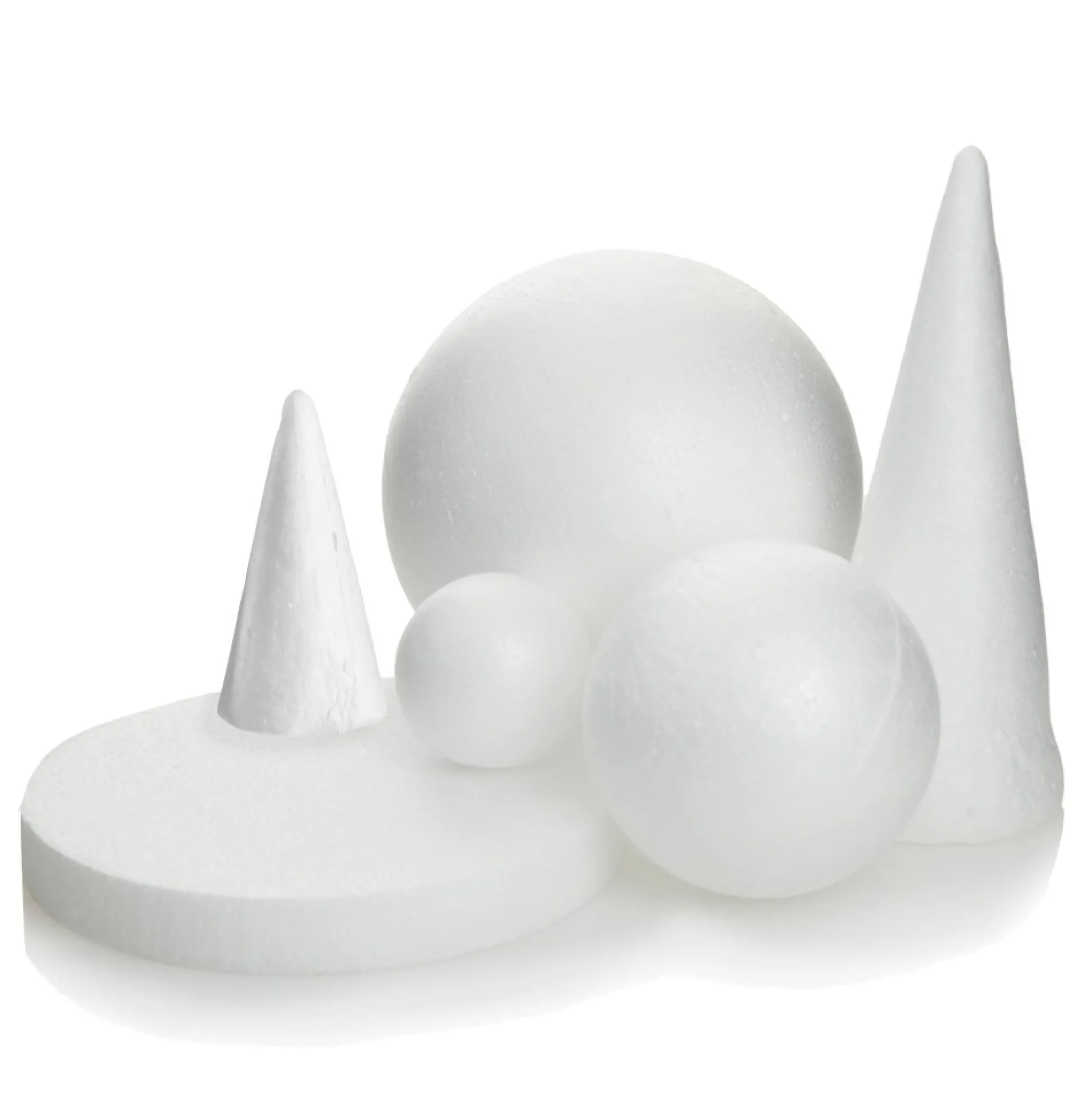 Polystyrene Foam DIY Craft Cone - Set of 6 Christmas Craft Supplies|