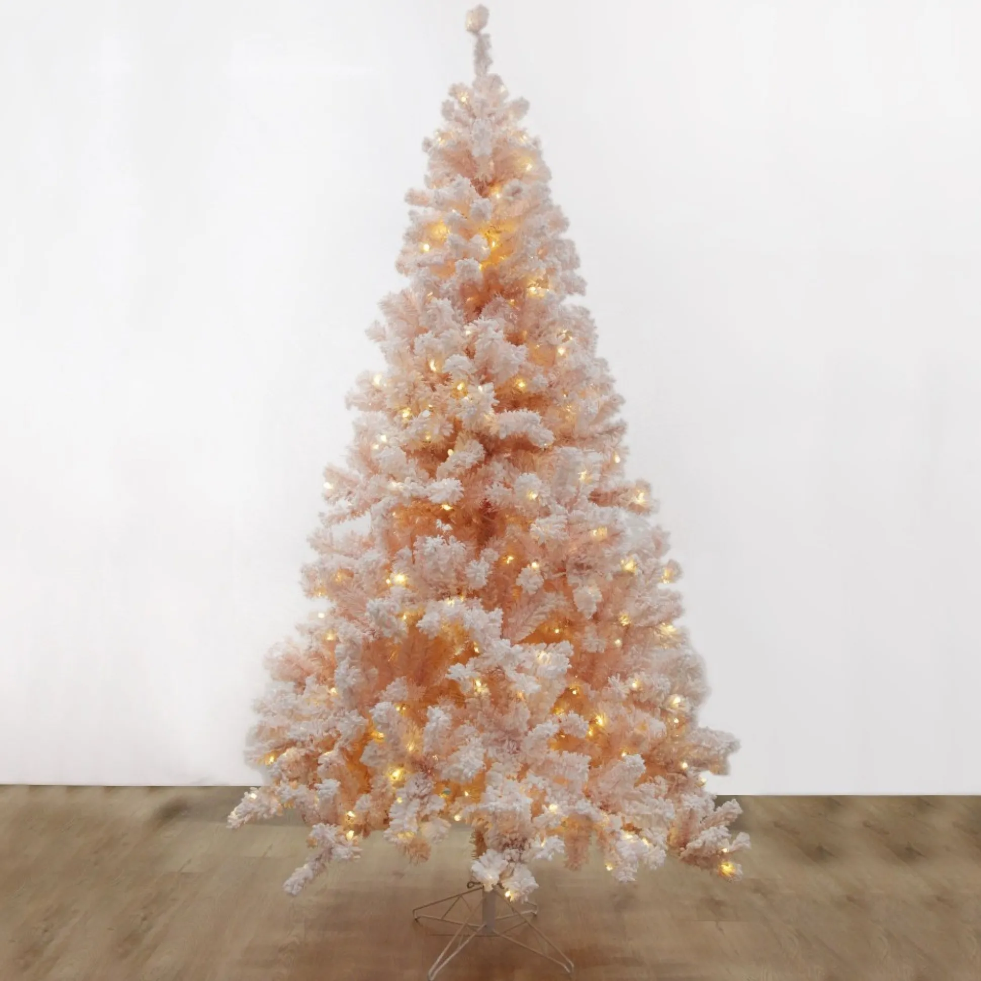 Pre-lit Snow Flocked Pink Fir Christmas Tree Christmas Trees|