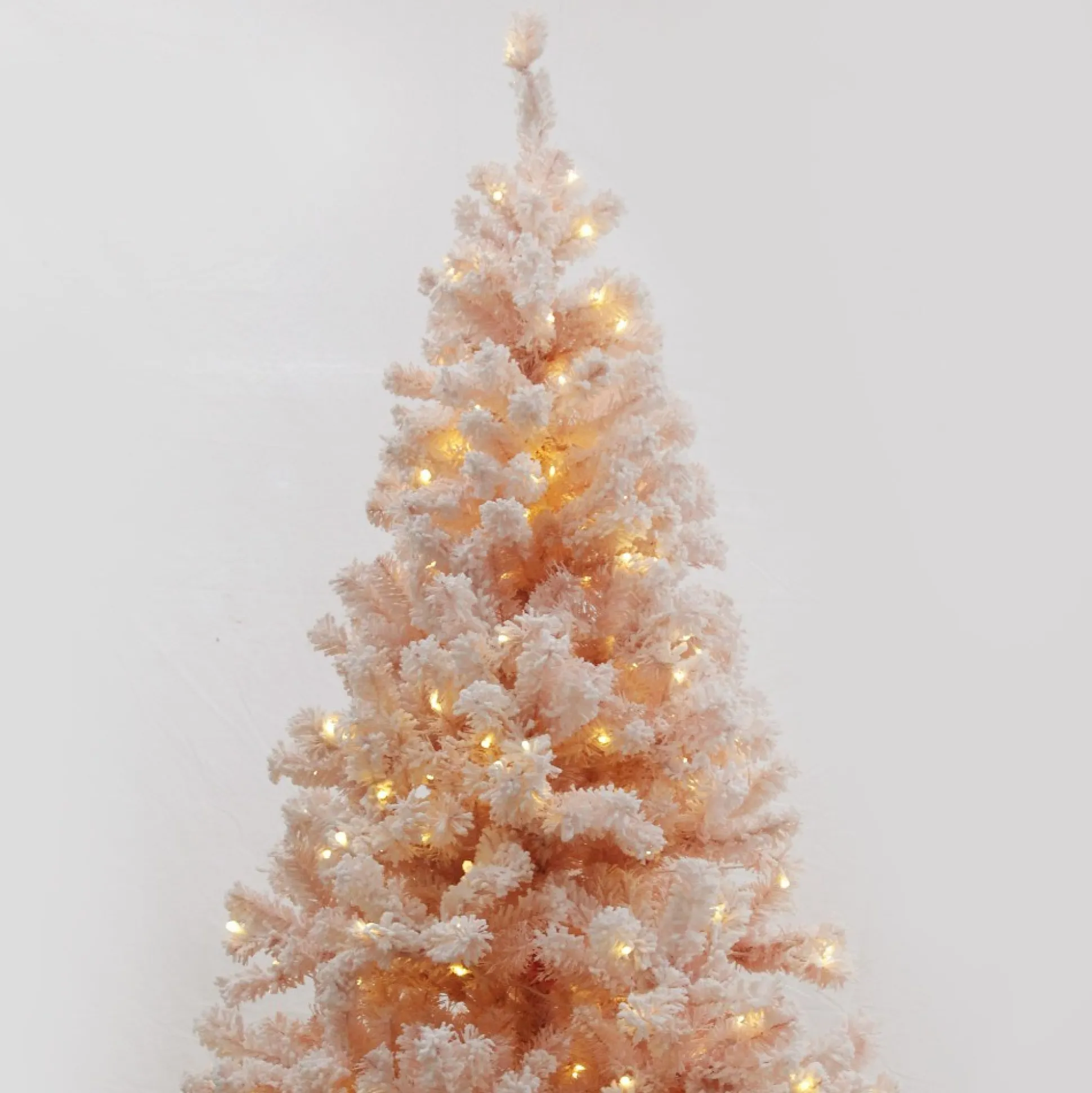 Pre-lit Snow Flocked Pink Fir Christmas Tree Christmas Trees|