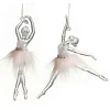 Pretty Pink Ballerina Christmas Decoration Pack of 2 Christmas Tree Decorations|