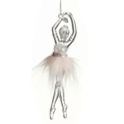 Pretty Pink Ballerina Christmas Decoration Pack of 2 Christmas Tree Decorations|