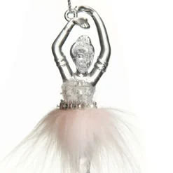 Pretty Pink Ballerina Christmas Decoration Pack of 2 Christmas Tree Decorations|