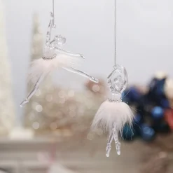 Pretty Pink Ballerina Christmas Decoration Pack of 2 Christmas Tree Decorations|