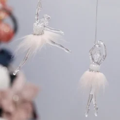 Pretty Pink Ballerina Christmas Decoration Pack of 2 Christmas Tree Decorations|