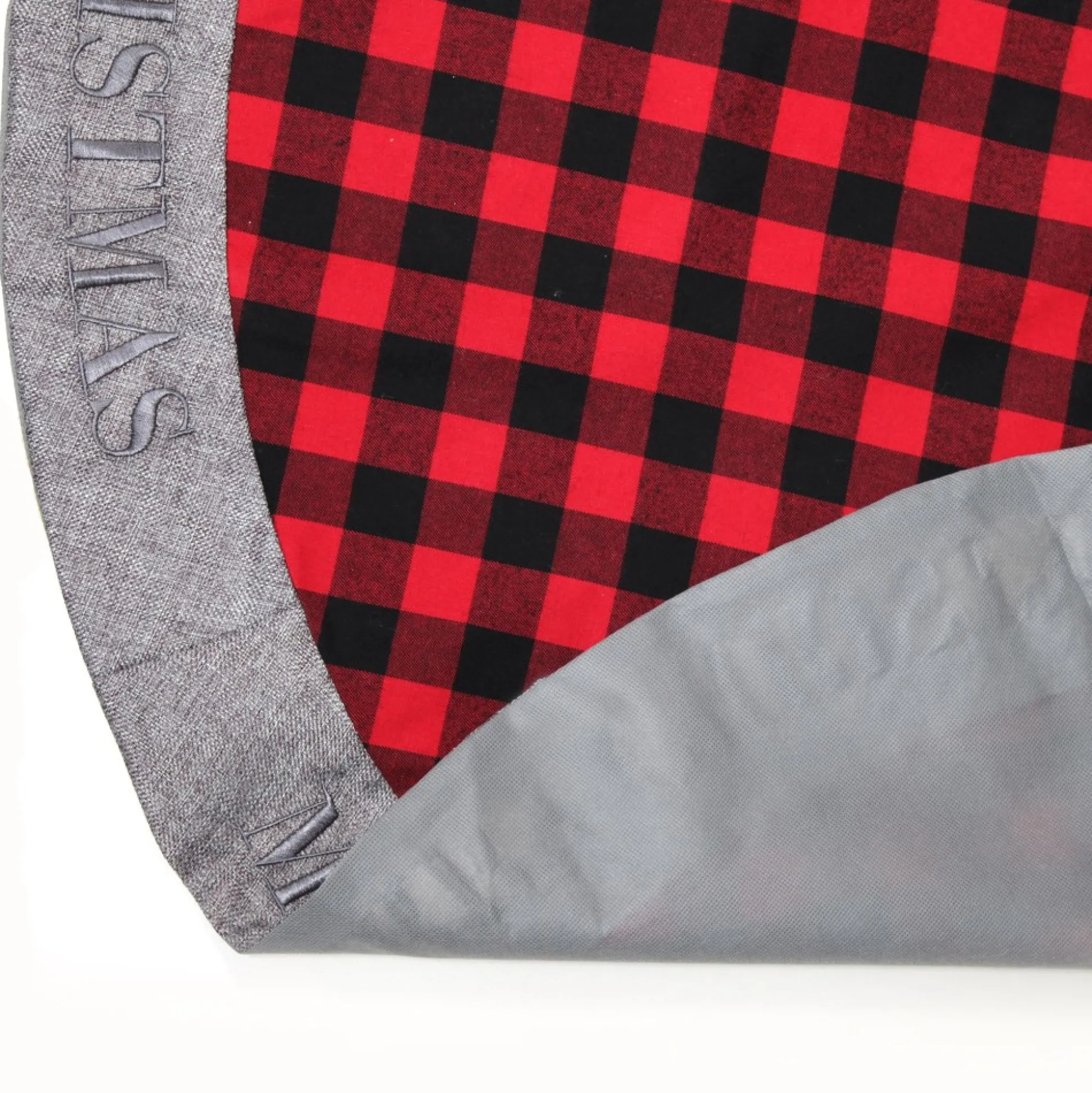 Red and Black Buffalo Check Christmas Tree Skirt Christmas Tree Skirts|