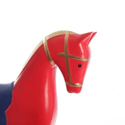 Red and Blue Rocking Horse Christmas Ornament Christmas Ornaments|