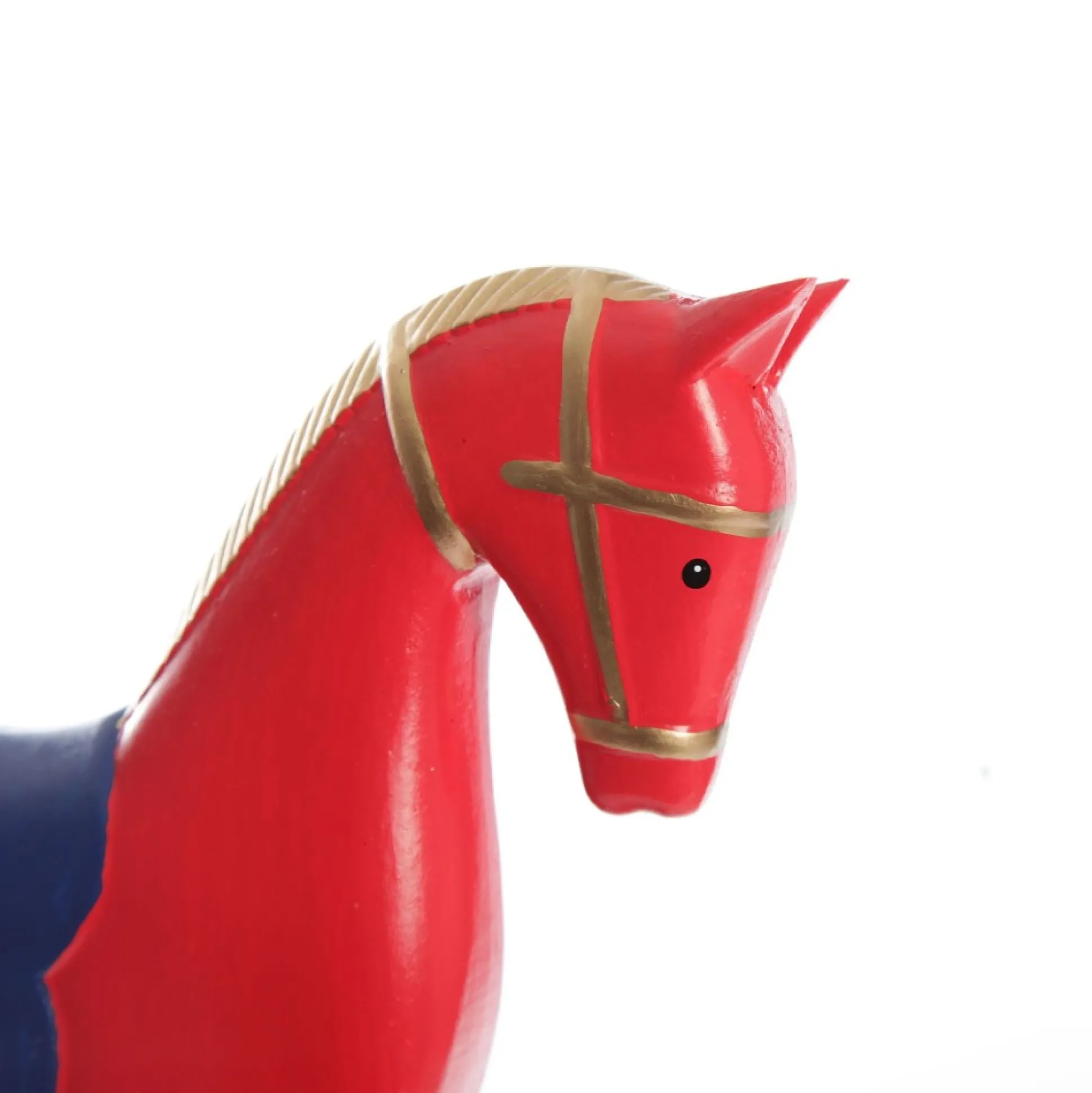 Red and Blue Rocking Horse Christmas Ornament Christmas Ornaments|