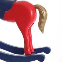 Red and Blue Rocking Horse Christmas Ornament Christmas Ornaments|