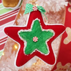 Red and Green Candy Star Christmas Decoration Christmas Tree Decorations|