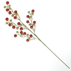 Red and Green Glitter Ball Christmas Pick Christmas Tree Picks|