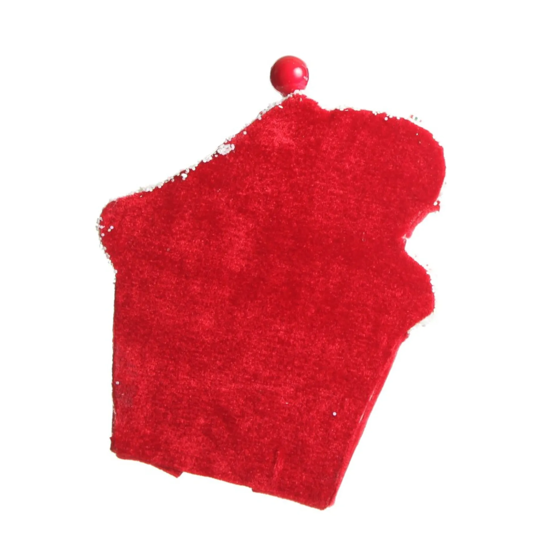 Red and Green Velvet Christmas House Tree Decoration Christmas Tree Decorations|