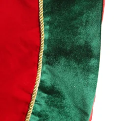 Red and Green Velvet Christmas Tree Skirt Christmas Tree Skirts|