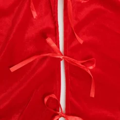 Red and Green Velvet Christmas Tree Skirt Christmas Tree Skirts|