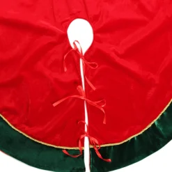 Red and Green Velvet Christmas Tree Skirt Christmas Tree Skirts|