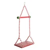 Red and White Bead Christmas Swing Ornament - Single Seat Christmas Ornaments|