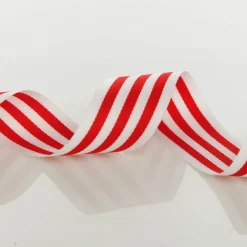 Red and White Candy Cane Ribbon - 3.8cm Ribbons|
