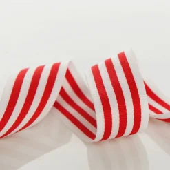 Red and White Candy Cane Ribbon - 3.8cm Ribbons|