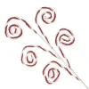 Red and White Chenille Stick Candy Cane Christmas Pick Christmas Tree Picks|