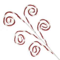 Red and White Chenille Stick Candy Cane Christmas Pick Christmas Tree Picks|