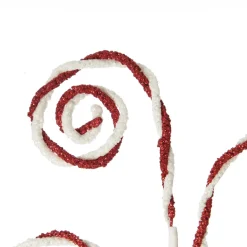 Red and White Chenille Stick Candy Cane Christmas Pick Christmas Tree Picks|