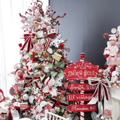 Red and White Felt Lollipop Christmas Pick Christmas Tree Picks|