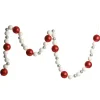 Red and White Glitter Ball Garland Tree Garlands|