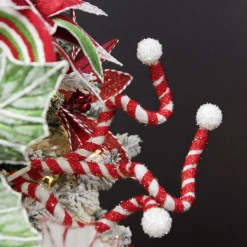 Red and White Whimsical Christmas Pick Christmas Tree Picks|