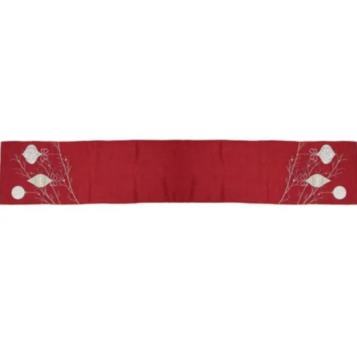 Red Bauble Christmas Table Runner Christmas Table Decor|