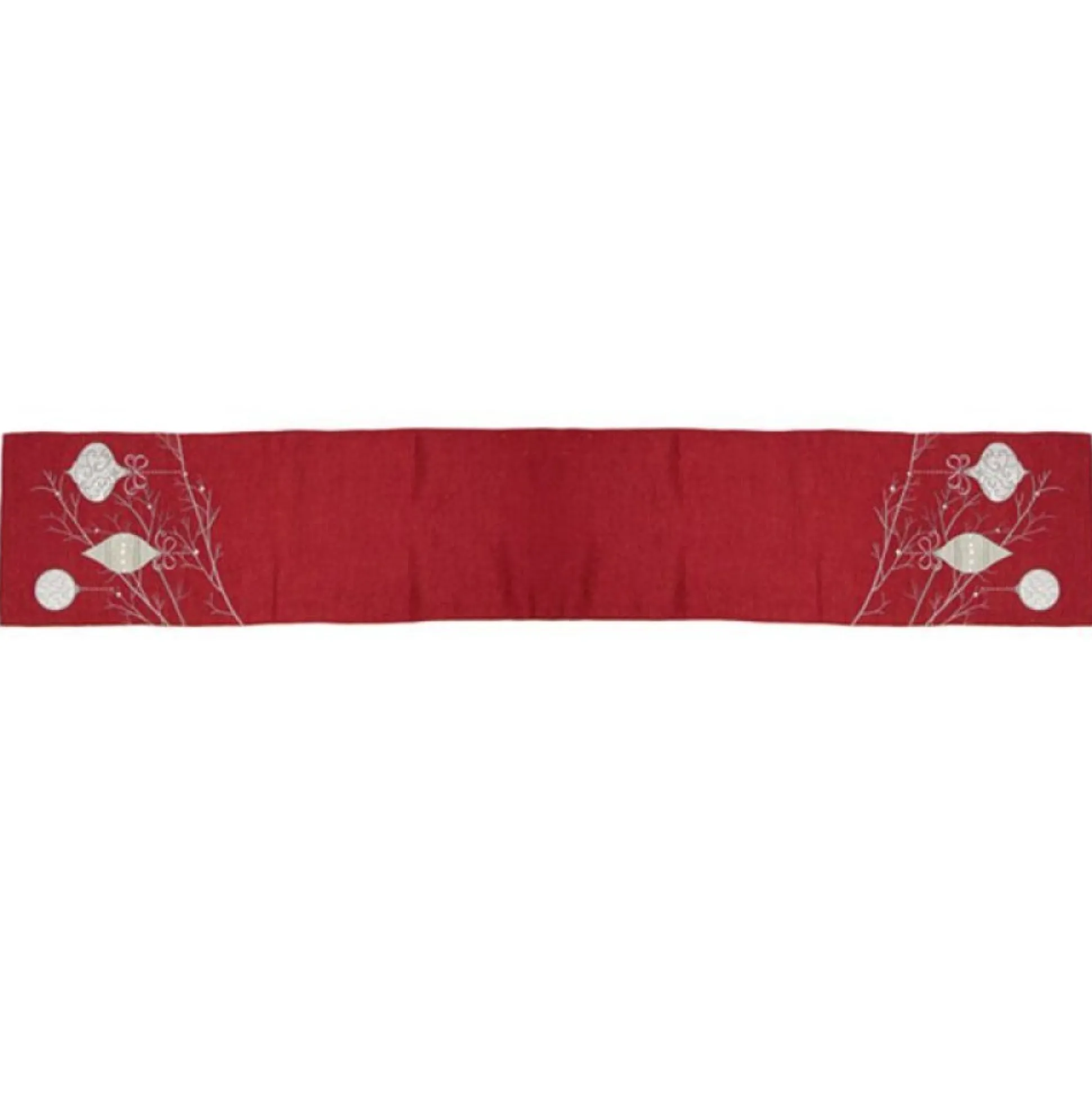 Red Bauble Christmas Table Runner Christmas Table Decor|