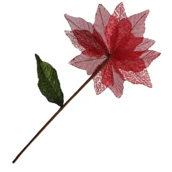 Red Burlap Sequin Flower Christmas Flowers|