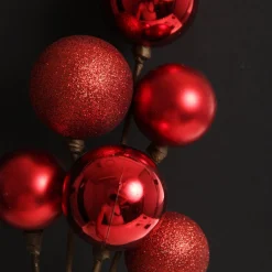 Red Christmas Bauble Cluster Pick Christmas Tree Picks|