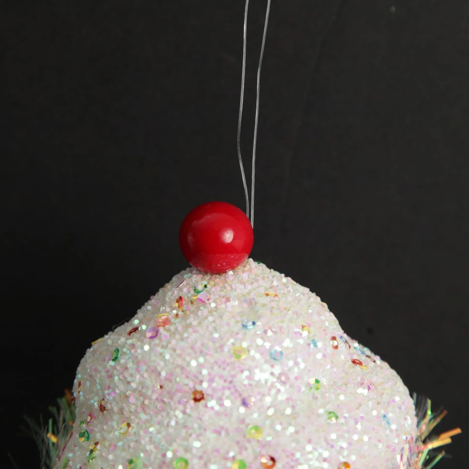 Red Cupcake with Frosting and Sprinkles Christmas Tree Decoration Christmas Tree Decorations|