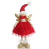 Red Dress Fabric Standing Angel Christmas Angels|