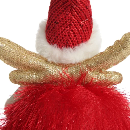 Red Dress Fabric Standing Angel Christmas Angels|