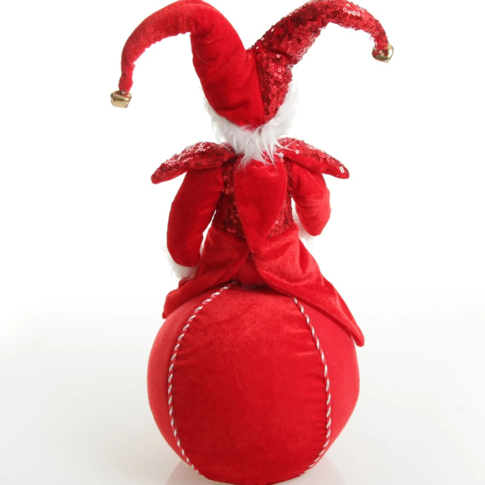 Red Elf on Bauble Christmas Ornament Christmas Elves And Fairies|